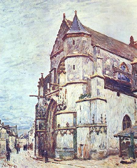 Alfred Sisley Church at Moret after the Rain Norge oil painting art